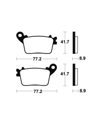 Plaquettes de frein TECNIUM route organique - MA334 MA334