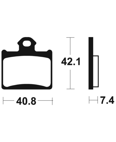Plaquettes de frein TECNIUM Racing MX/Quad metal fritte - MOR372 MOR372