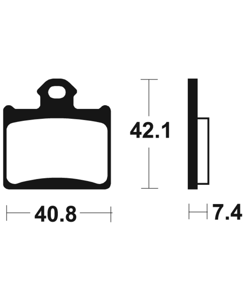 Plaquettes de frein TECNIUM Racing MX/Quad metal fritte - MOR372 MOR372