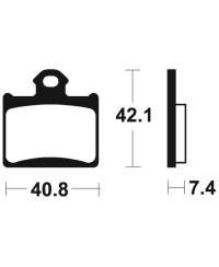 Plaquettes de frein TECNIUM Racing MX/Quad metal fritte - MOR372 MOR372
