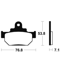 Plaquettes de frein TECNIUM route organique - MA81 MA81
