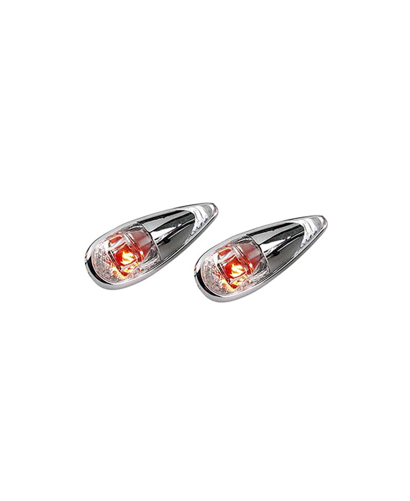 FEU DECORATIF TUN'R* GOUTTE D'EAU MICRO CLIPS ECLAIRAGE ORANGE/CHROME (PR)