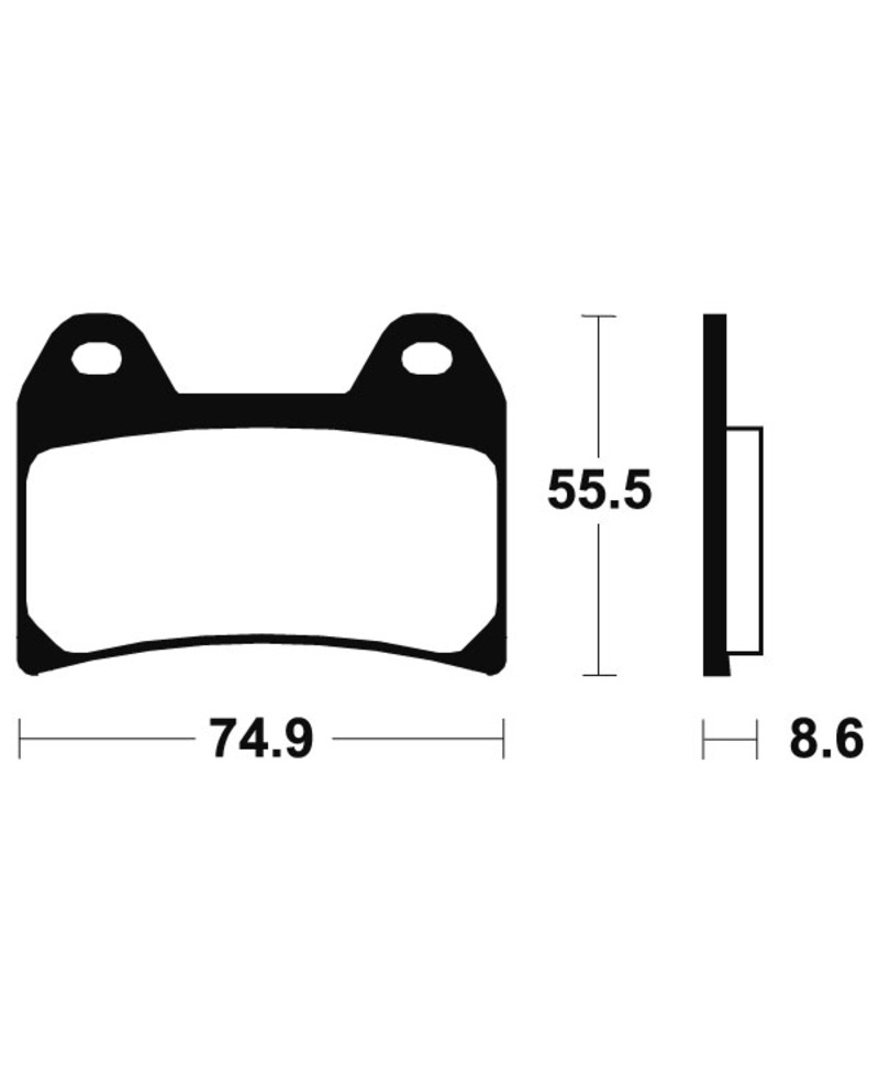 Plaquettes de frein TECNIUM Racing metal fritte carbone - MCR206 MCR206