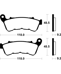 Plaquettes de frein TECNIUM Performance metal fritte - MF434 MF434