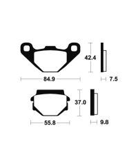 Plaquettes de frein TECNIUM Performance metal fritte - MF46 MF46