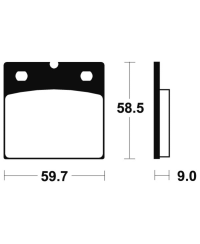Plaquettes de frein TECNIUM Performance metal fritte - MF54 MF54
