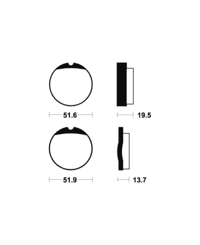 Plaquettes de frein TECNIUM route organique - MA1 MA1