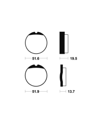 Plaquettes de frein TECNIUM route organique - MA1 MA1