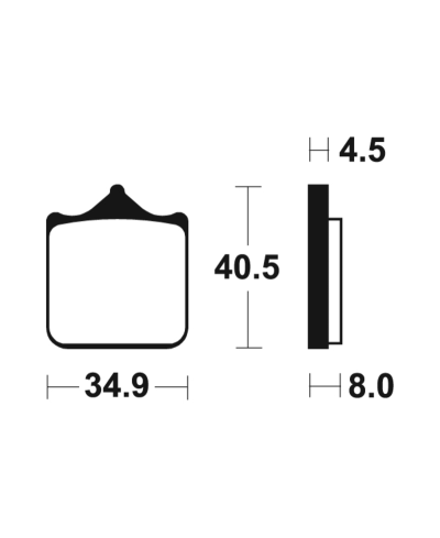Plaquettes de frein TECNIUM Performance metal fritte - MF370 MF370
