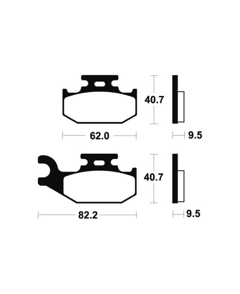 Plaquettes de frein TECNIUM MX/Quad metal fritte - MO267 MO267