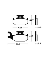 Plaquettes de frein TECNIUM MX/Quad metal fritte - MO267 MO267