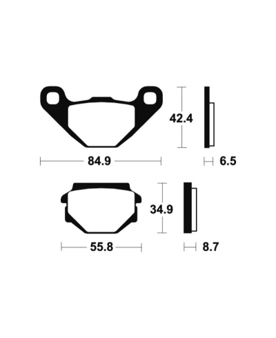 Plaquettes de frein TECNIUM route organique - MA151 MA151