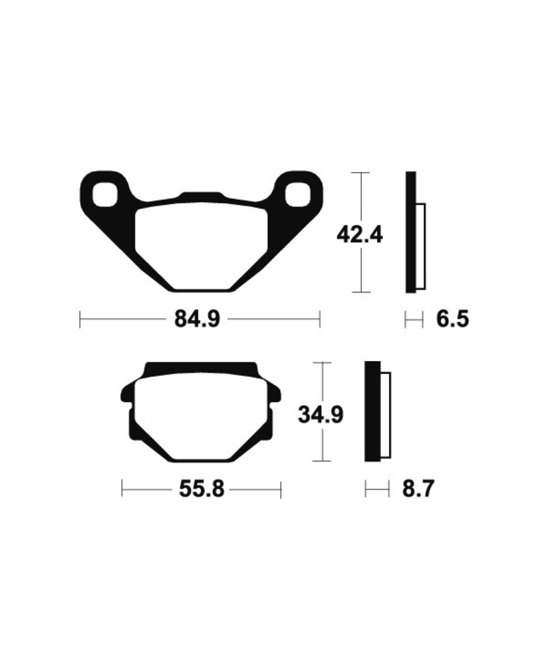 Plaquettes de frein TECNIUM route organique - MA151 MA151