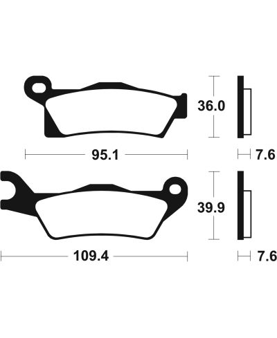 Plaquettes de frein TECNIUM MX/Quad metal fritte - MO410 MO410