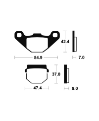 Plaquettes de frein TECNIUM MX/Quad metal fritte - MO44 MO44