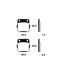 Plaquettes de frein TECNIUM MX/Quad metal fritte - MO62 MO62