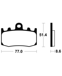 Plaquettes de frein TECNIUM route organique - MA296 MA296