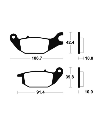 Plaquettes de frein TECNIUM route organique - MA284 MA284