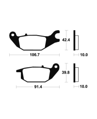 Plaquettes de frein TECNIUM route organique - MA284 MA284