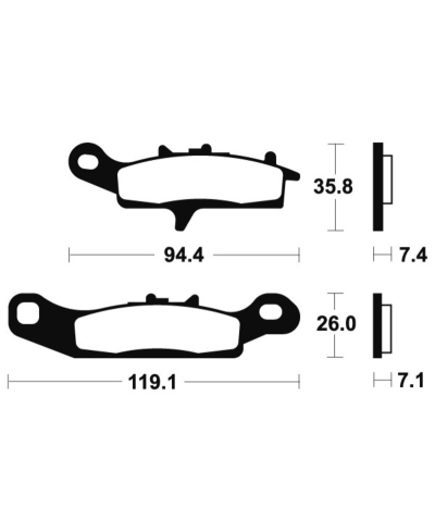Plaquettes de frein TECNIUM MX/Quad metal fritte - MO298 MO298