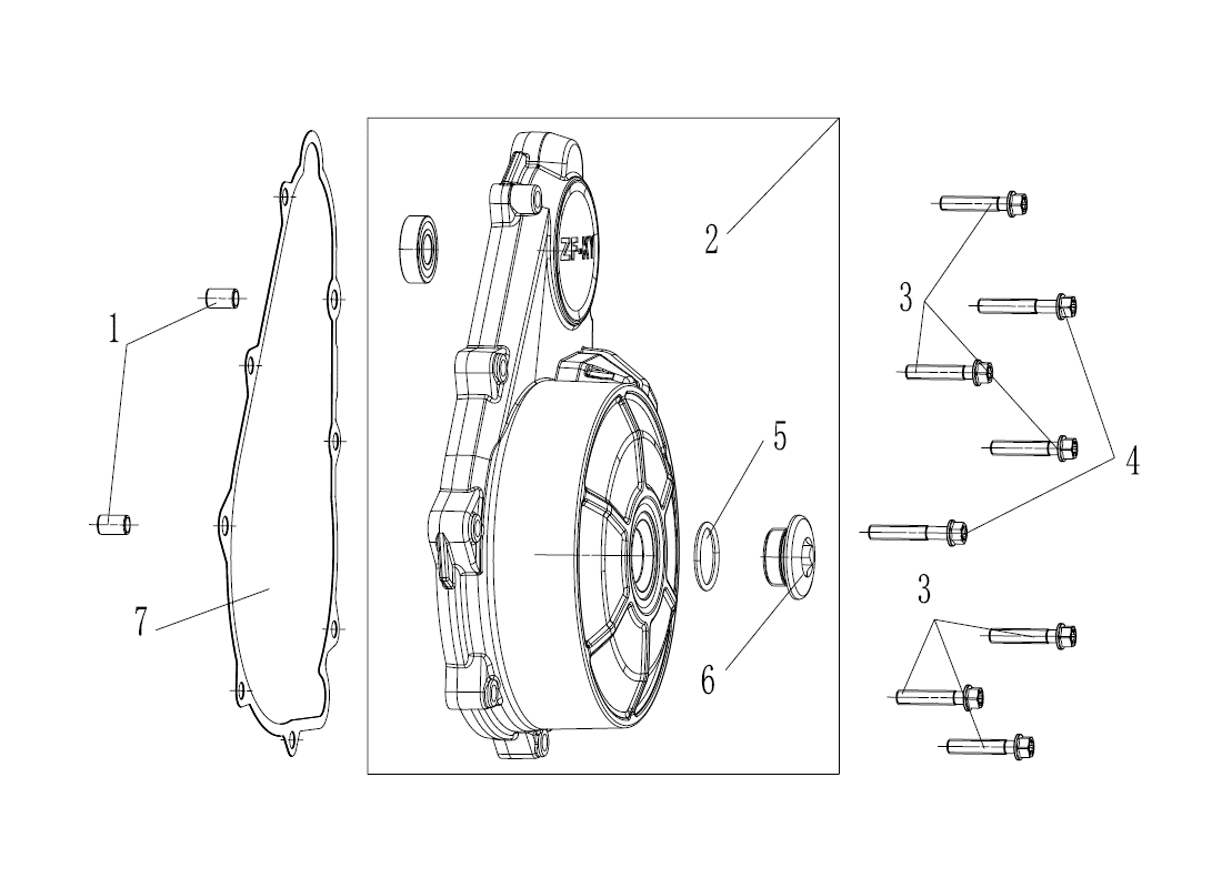 COUVERCLE MOTEUR GAUCHE